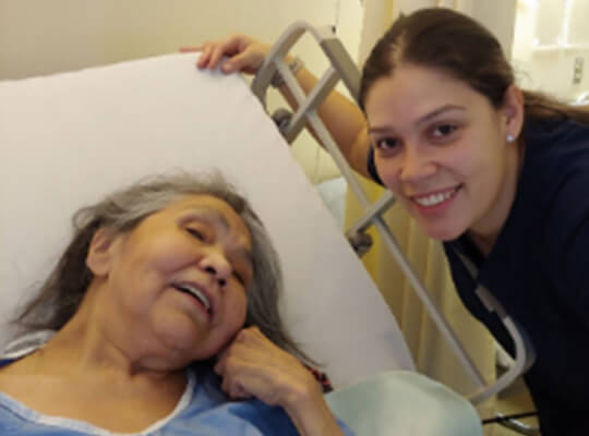 Danielle Ramos Helping A Patient